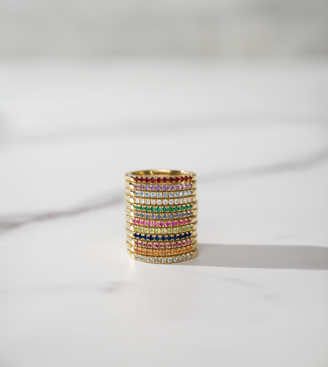 Birthstone Stackable Rings