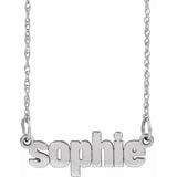 Lowercase Block Letter Name Necklace