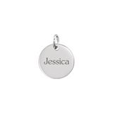 Silver Engraveable Disc Pendant Necklace