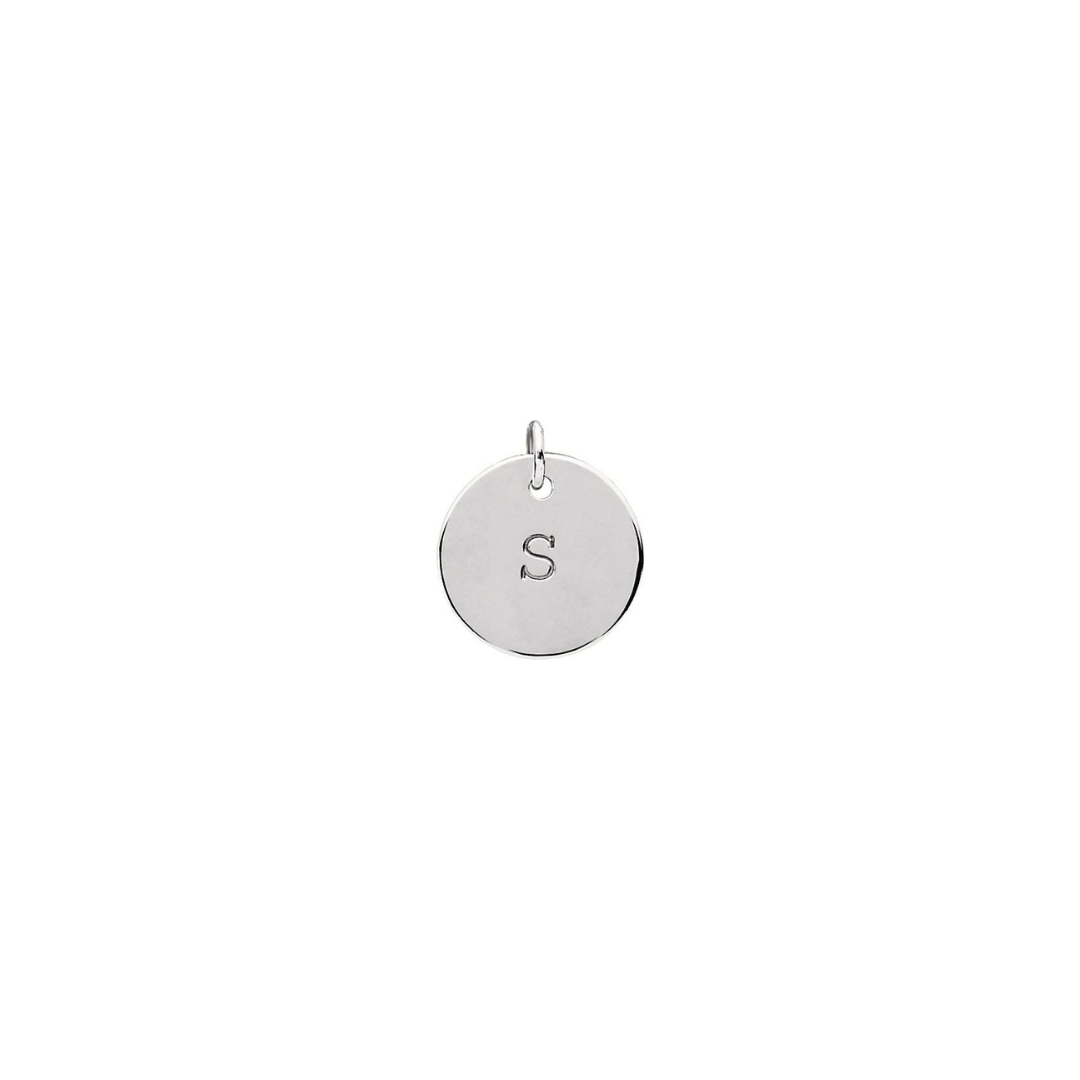 Silver Engraveable Disc Pendant Necklace