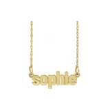 Lowercase Block Letter Name Necklace