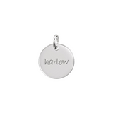 Silver Engraveable Disc Pendant Necklace