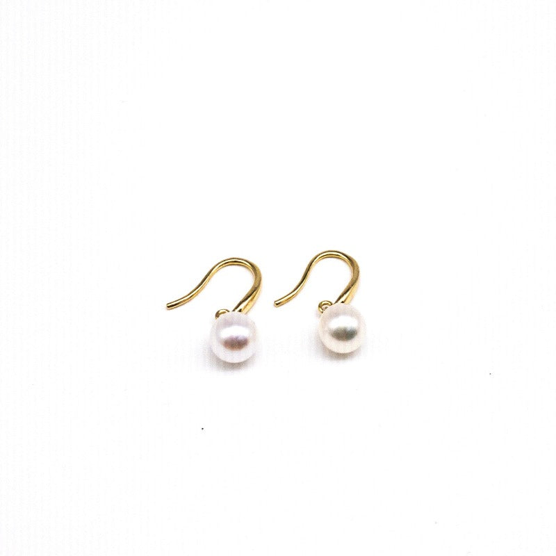 Fishhook Pearl Drop Earrings