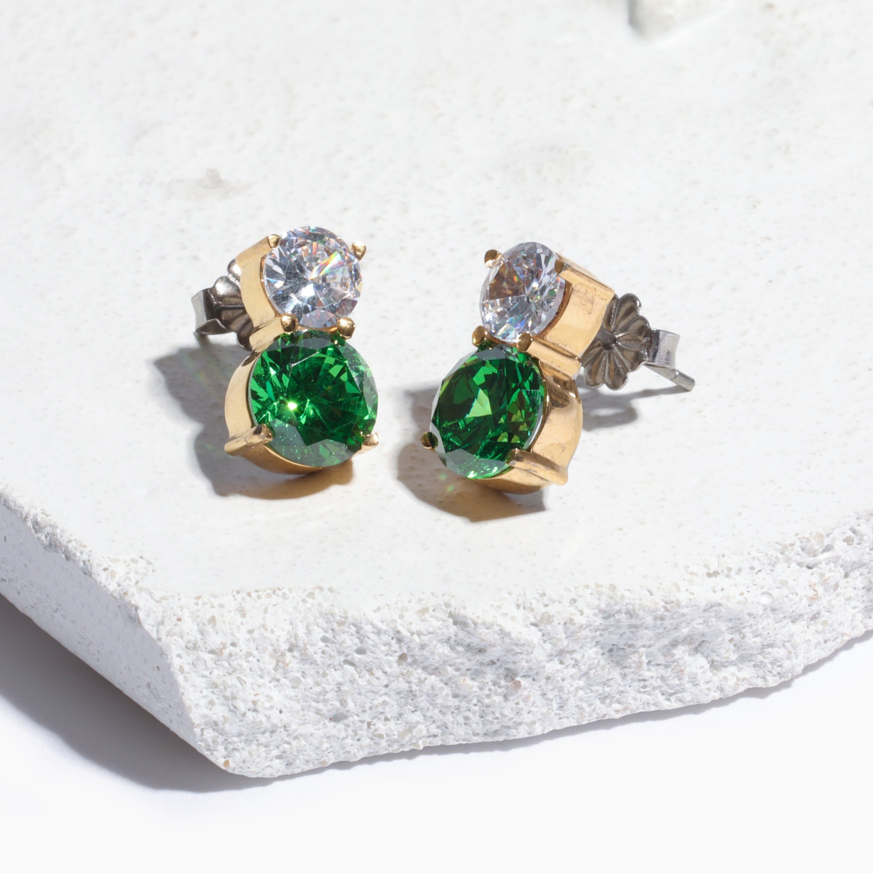 Coco Studs (Emerald)