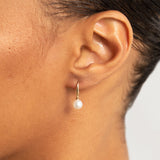 Fishhook Pearl Drop Earrings