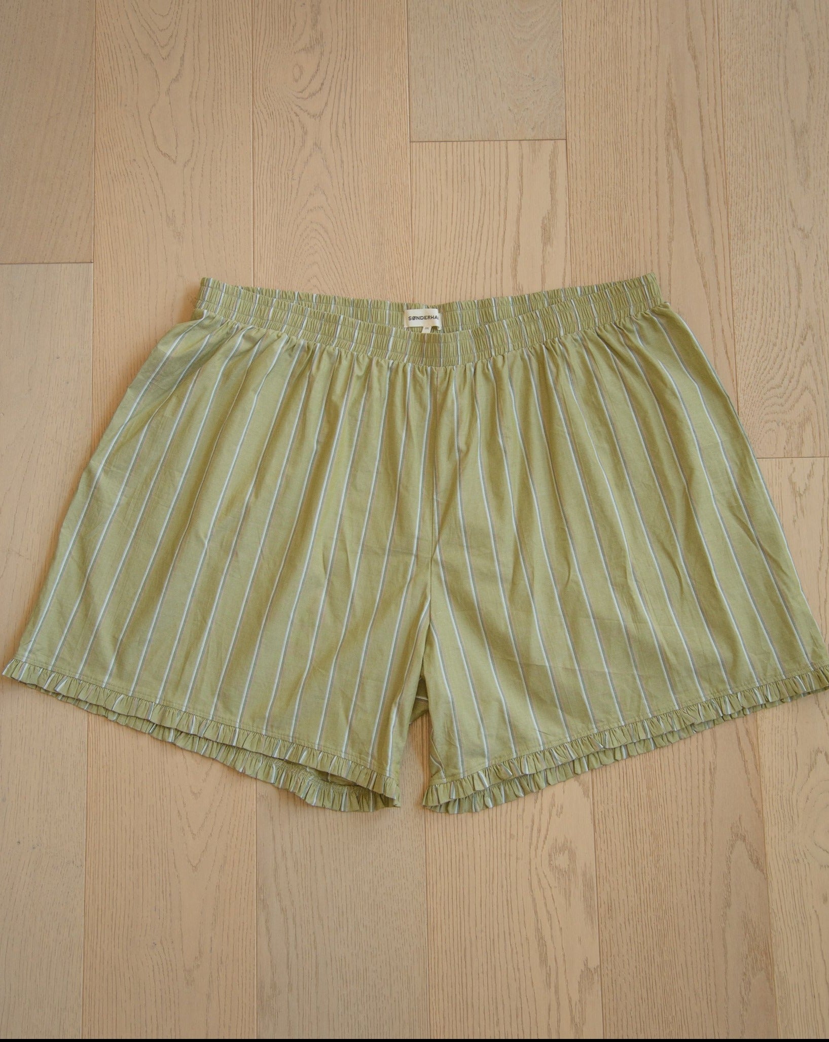 Boxer Short - Green Ticking Stripe