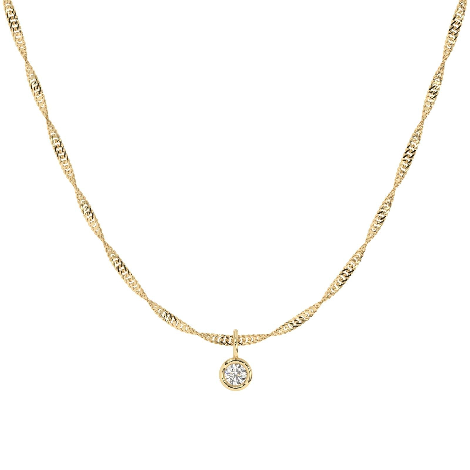 Dainty Diamond Charm Necklace