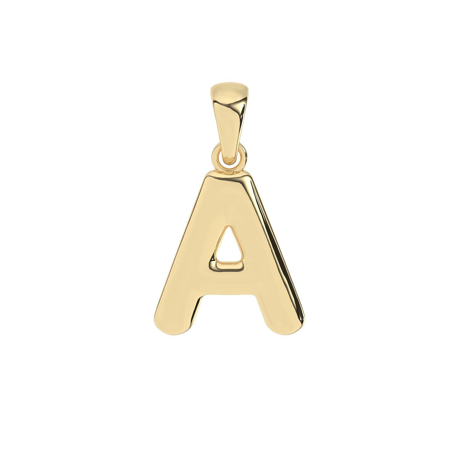 Bubble Letter Pendant | 10k Gold