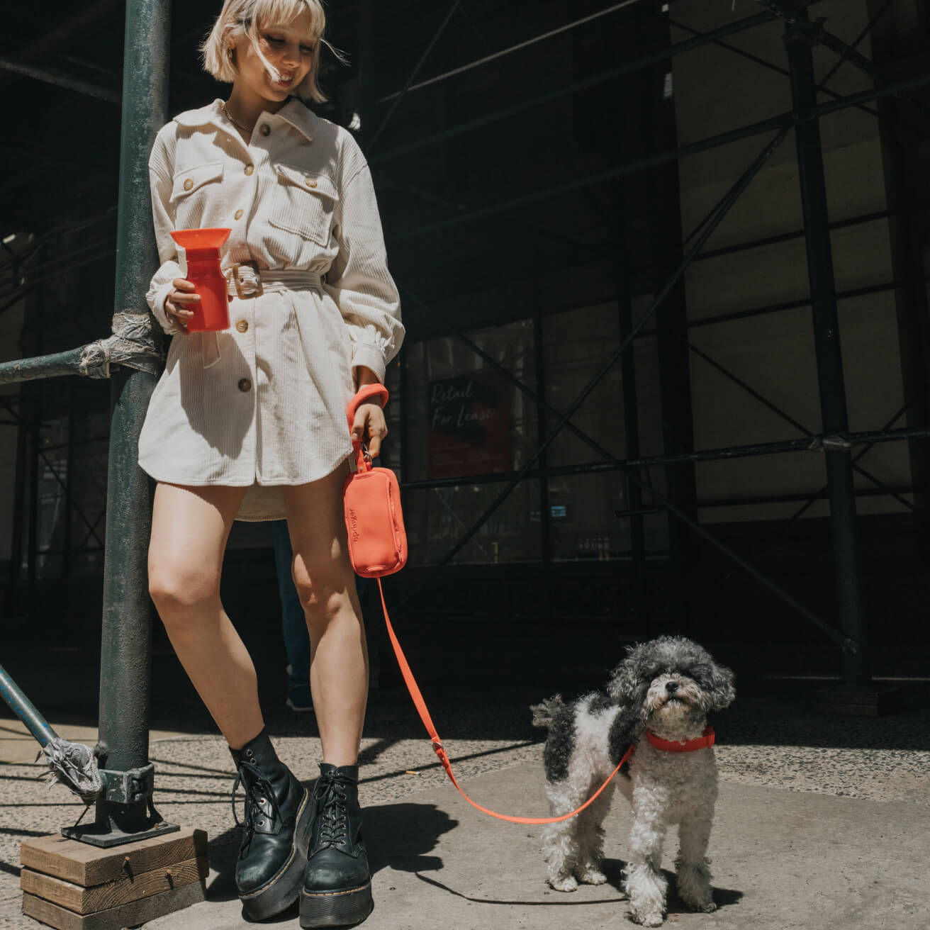 Walk Bag & Dog Bottle Set