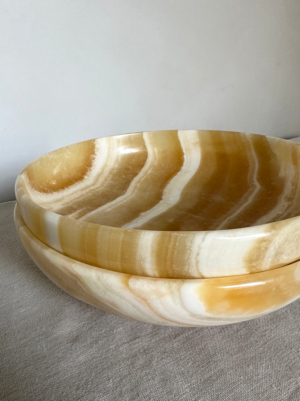 Pair of Vintage Alabaster Bowls