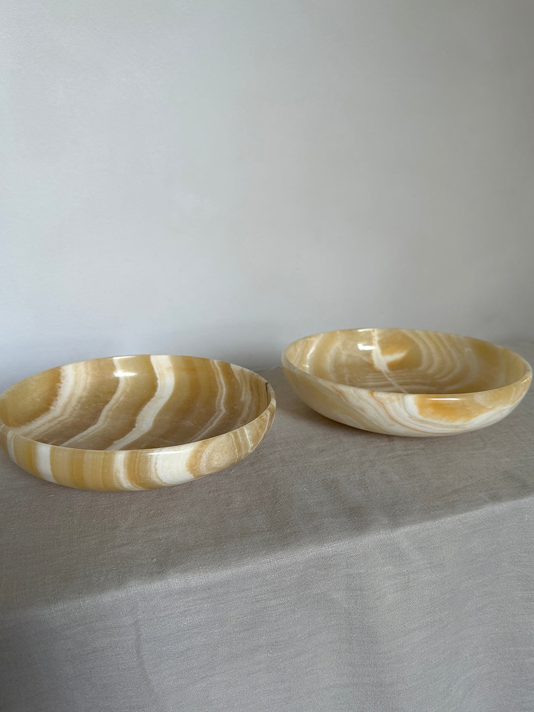 Pair of Vintage Alabaster Bowls