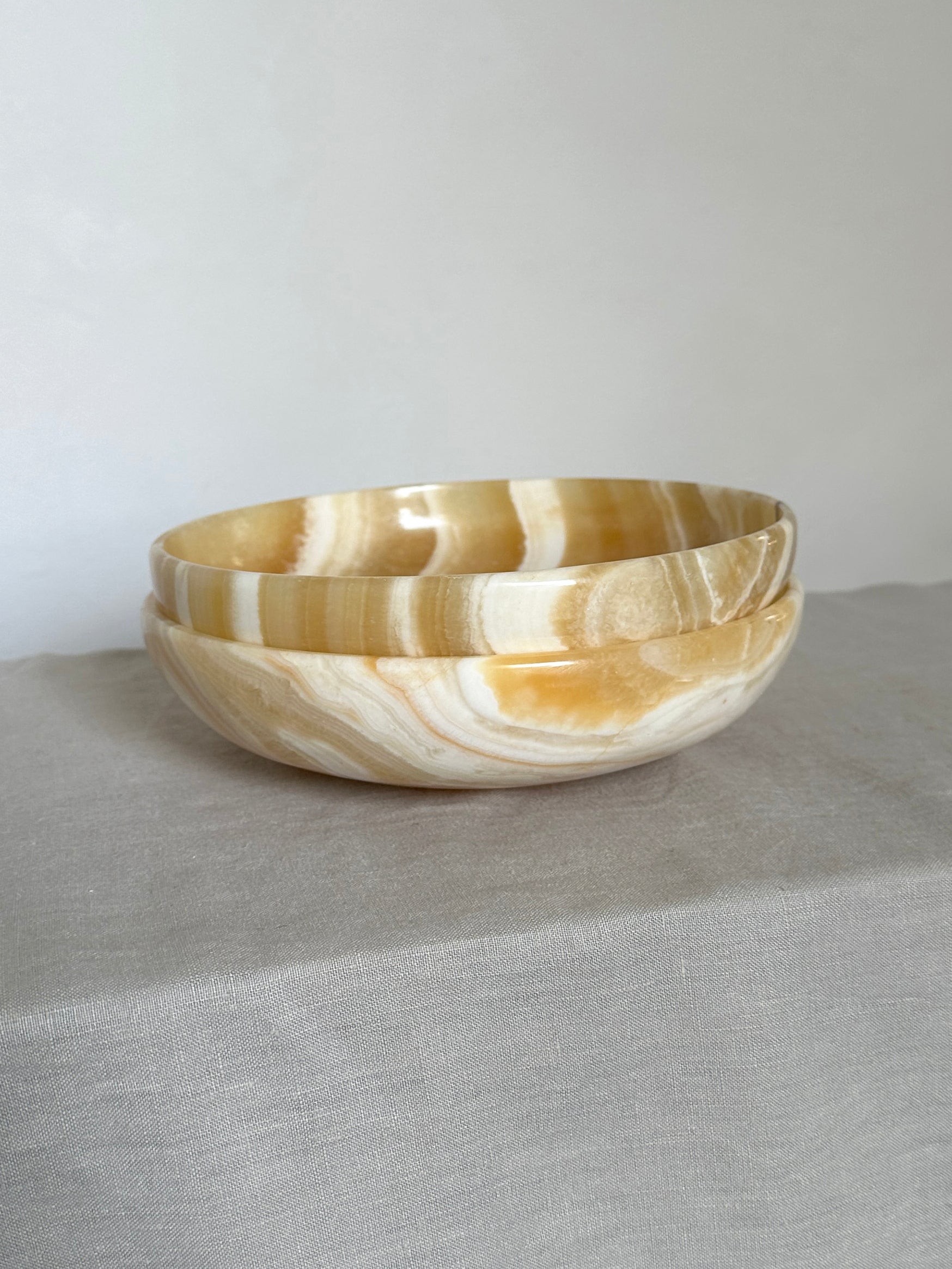 Pair of Vintage Alabaster Bowls