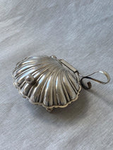 Antique Silver-Plated Clam Shell Butter Dish