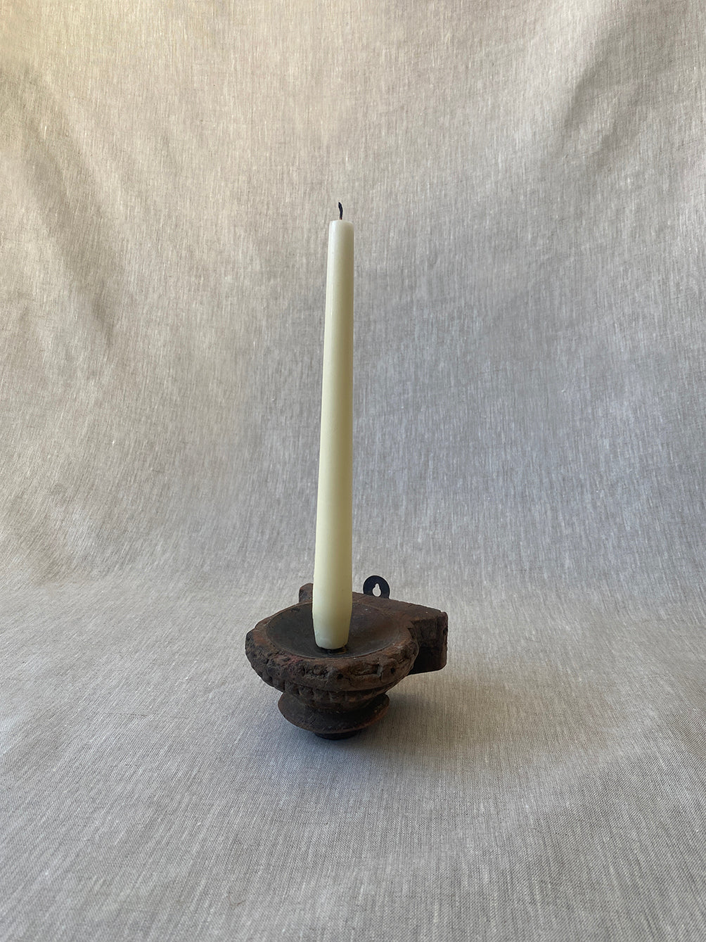 Vintage Carved Indian Candle Sconce