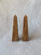 Pair of Vintage Marble Obelisks