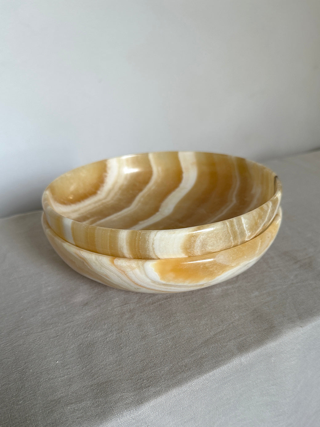 Pair of Vintage Alabaster Bowls