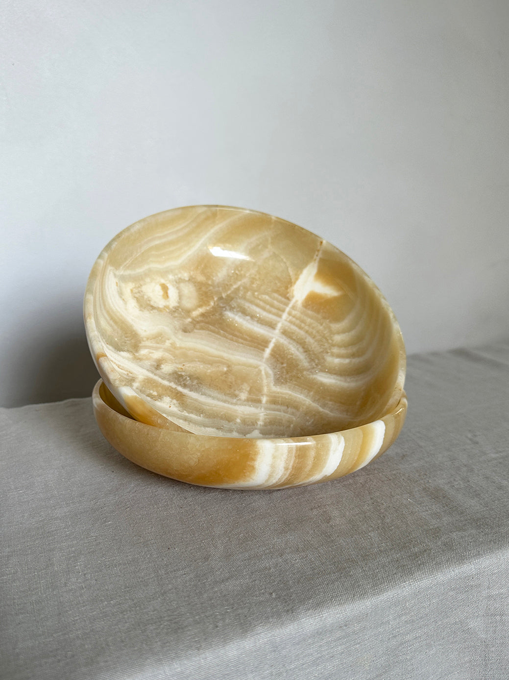 Pair of Vintage Alabaster Bowls