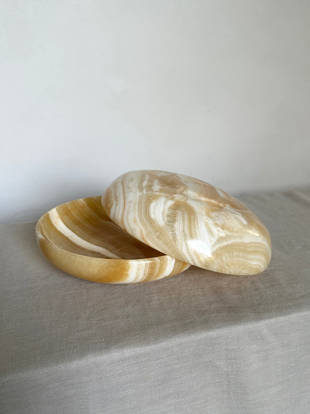 Pair of Vintage Alabaster Bowls