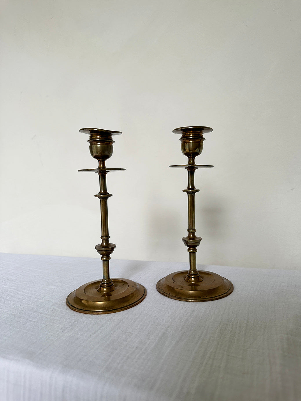 Pair of Antique Brass Candlesticks