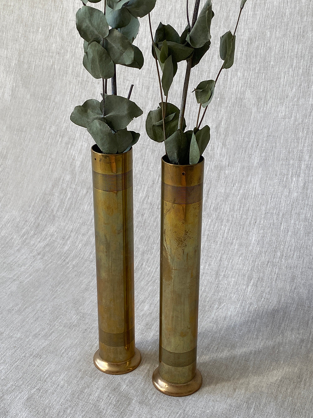 Pair of Antique Brass Vessels