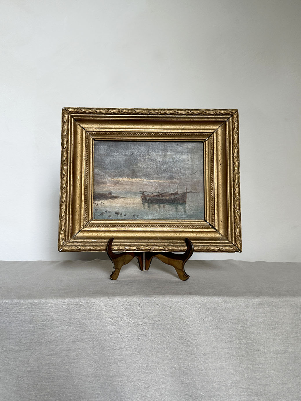 Antique Oil Seascape Painting