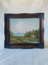 Vintage Oil Waterscape Painting