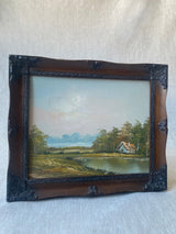 Vintage Oil Waterscape Painting