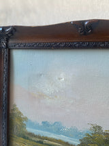 Vintage Oil Waterscape Painting